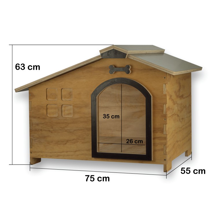 Caseta de madera Zenith Lite para perro