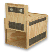 Transportín de madera Air Export Calm 75 con divisor para Aves Rapaces