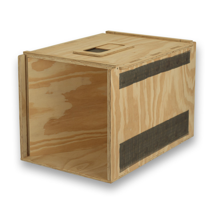 Transportín de madera Air Export Calm 75 con divisor para Aves Rapaces