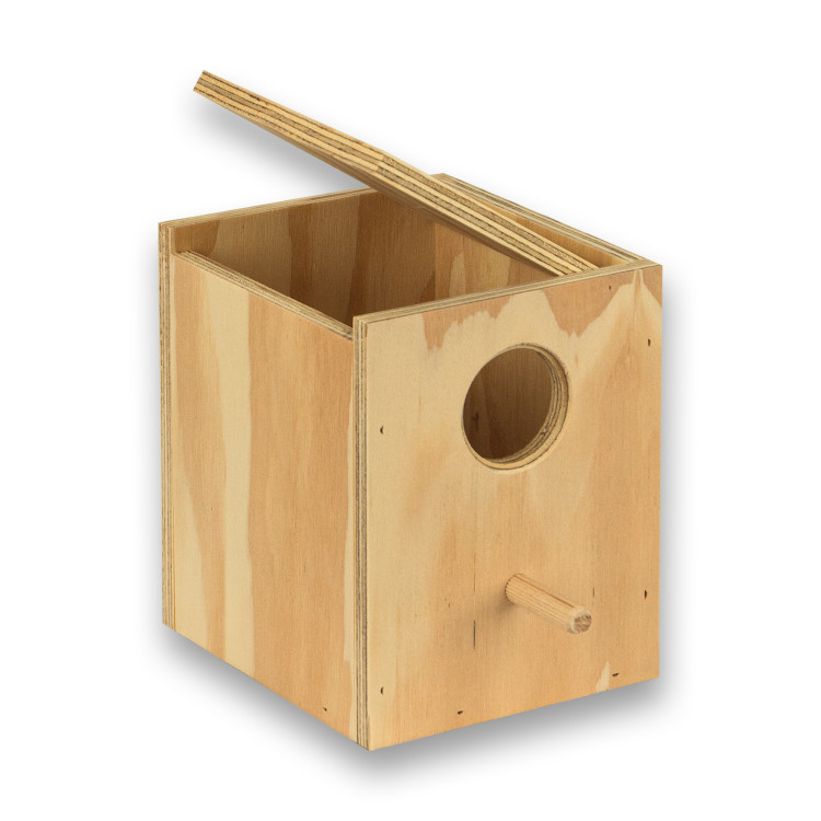 Nido de madera vertical para Periquitos