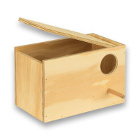 Nido de madera horizontal para Periquitos Ingleses
