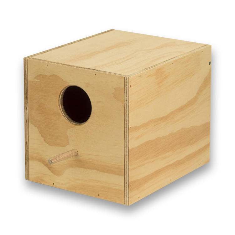 Nido de madera con cajón para Periquitos Ingleses