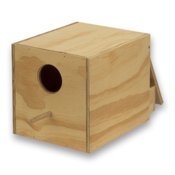 Nido de madera con cajón para Periquitos Ingleses