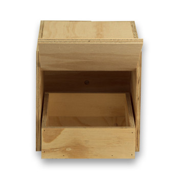 Nido de madera con cajón para Periquitos Ingleses