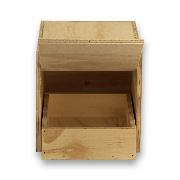 Nido de madera con cajón para Periquitos Ingleses