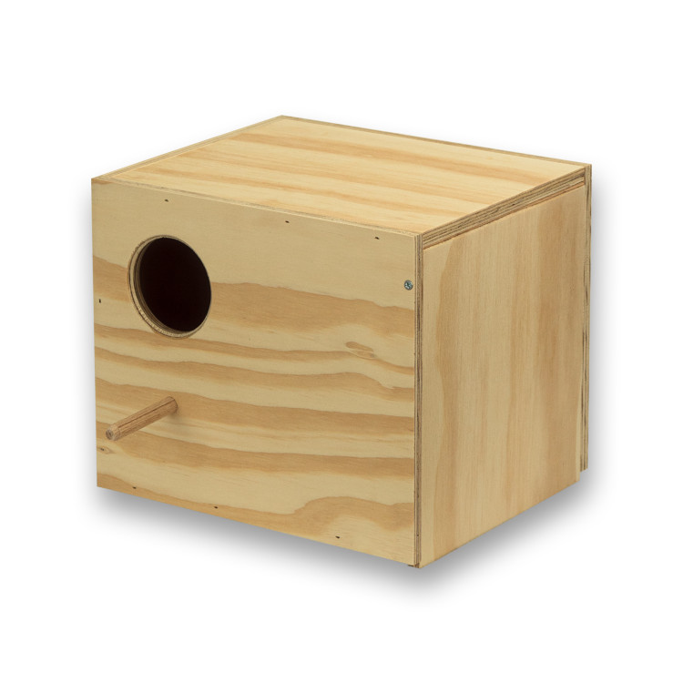 Nido de madera con cajón para Periquitos Ingleses