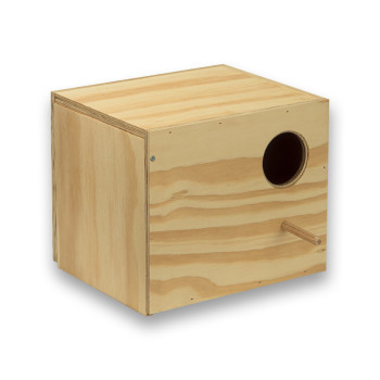 Nido de madera con cajón para Periquitos Ingleses