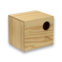 Nido de madera con cajón para Periquitos Ingleses