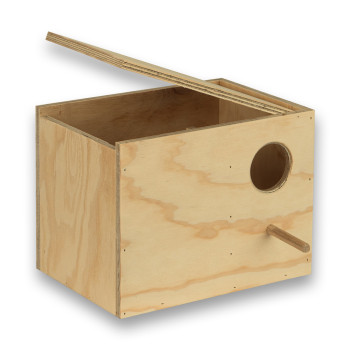 Nido de madera para Periquito Barrado