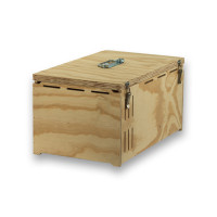 Transportín de madera Pluma con 2 departamentos para pájaros medios