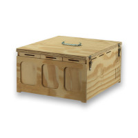 Tapa para Transportín de madera Pluma con 3 departamentos para pájaros medios