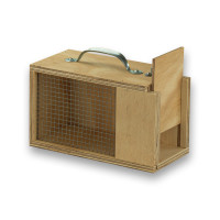 Transportín de madera individual para pájaros pequeños