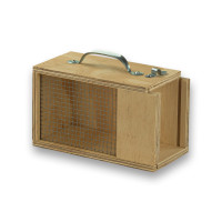 Transportín de madera individual para pájaros pequeños
