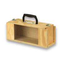 Transportín de madera individual para pájaros pequeños