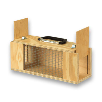 Transportín de madera individual para pájaros medios
