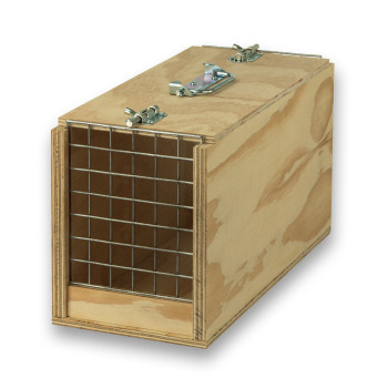 Transportín de madera Avi con 1 departamento para pájaros grandes