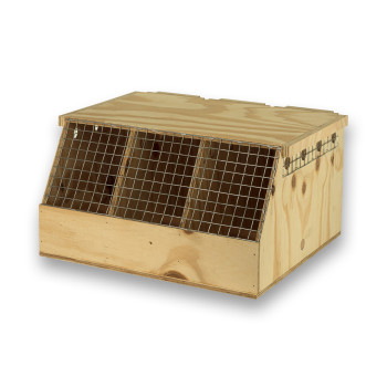 Transportín de madera Air Export con 3 departamentos para Loros