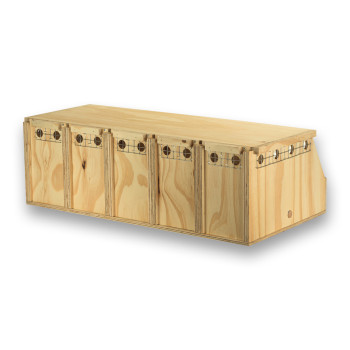 Transportín de madera Air Export con 5 departamentos para Loros