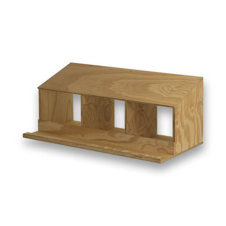 Ponedero de madera Simple con 3 departamentos para Gallinas