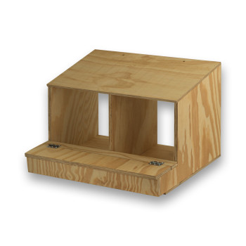 Ponedero de madera Collector con 2 departamentos para Gallinas