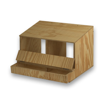 Ponedero de madera Collector con 2 departamentos para Gallinas