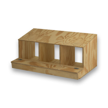 Ponedero de madera Collector con 3 departamentos para Gallinas