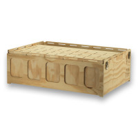 Transportín de madera Pluma con 5 departamentos para pájaros medios