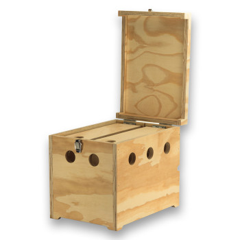 Transportín de madera Prestige con 2 departamentos para Palomas