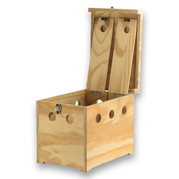 Transportín de madera Prestige con 2 departamentos para Palomas