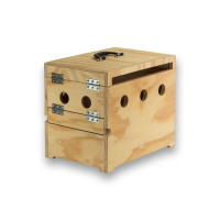 Transportín de madera Prestige con 2 departamentos para Palomas