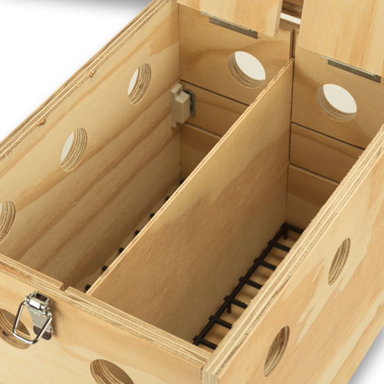 Transportín de madera Prestige con 2 departamentos para Palomas