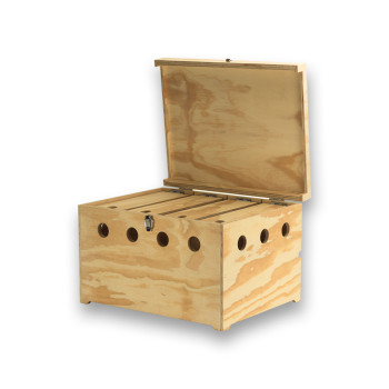 Transportín de madera Prestige con 4 departamentos para Palomas
