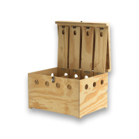 Transportín de madera Prestige con 4 departamentos para Palomas