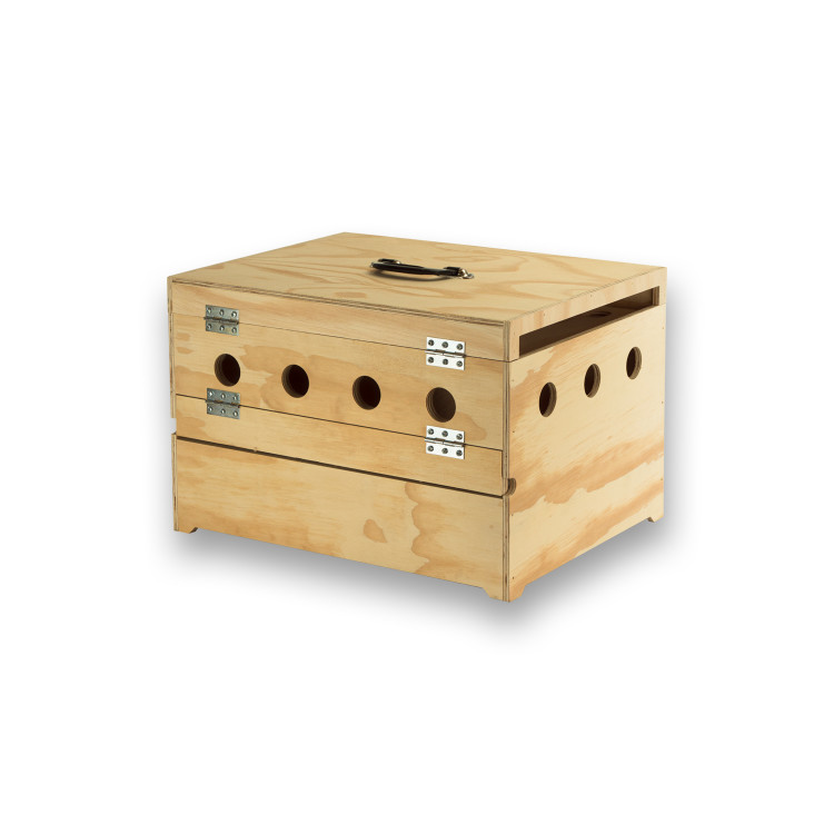 Transportín de madera Prestige con 4 departamentos para Palomas