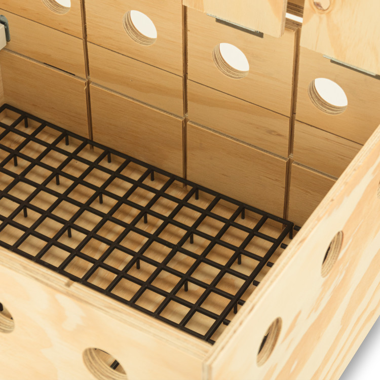 Transportín de madera Prestige con 4 departamentos para Palomas