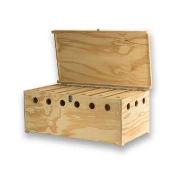 Transportín de madera Prestige con 6 departamentos para Palomas