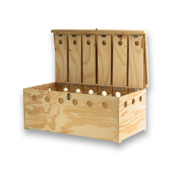 Transportín de madera Prestige con 6 departamentos para Palomas