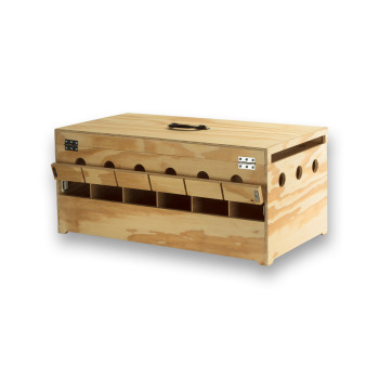 Transportín de madera Prestige con 6 departamentos para Palomas