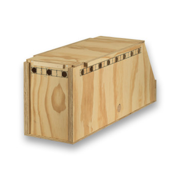 Transportín de madera Air Export con 1 departamento para Guacamayos