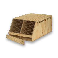 Transportín de madera Air Export con 2 departamentos para Guacamayos