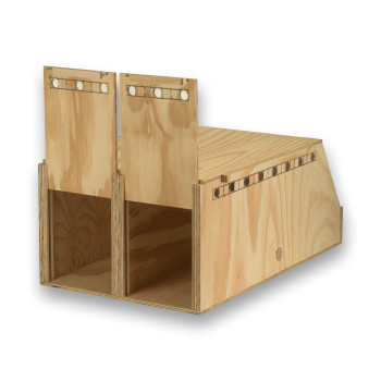 Transportín de madera Air Export con 2 departamentos para Guacamayos