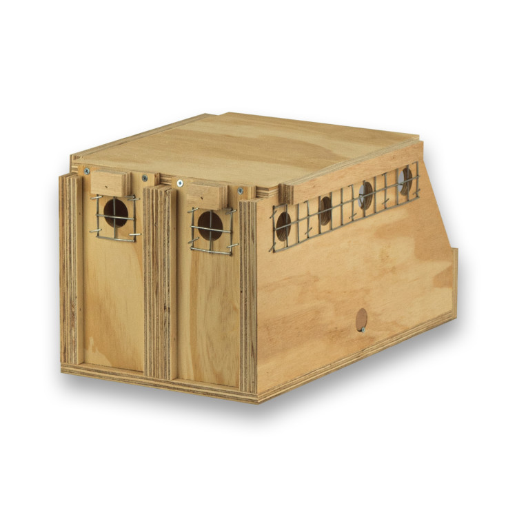 Transportín de madera Air Export con 2 departamentos para Ring Necks