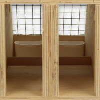 Transportín de madera Air Export con 2 departamentos para Ring Necks