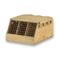 Transportín de madera Air Export con 4 departamentos para Ring Necks