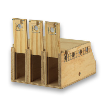 Transportín de madera Air Export con 3 departamentos para Ring Necks