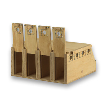 Transportín de madera Air Export con 4 departamentos para Ring Necks