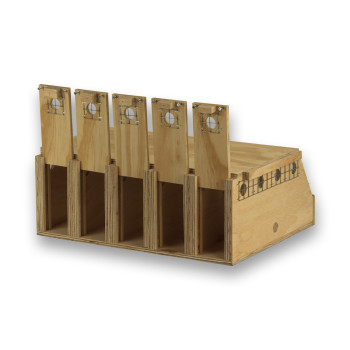 Transportín de madera Air Export con 5 departamentos para Ring Necks