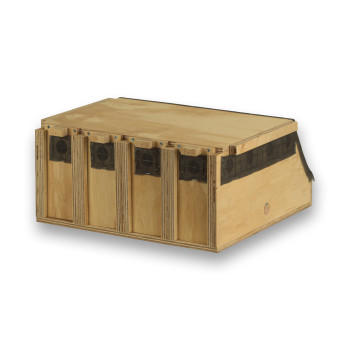 Transportín de madera Air Export Calm con 4 departamentos para Ring Necks