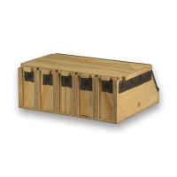 Transportín de madera Air Export Calm con 5 departamentos para Ring Necks