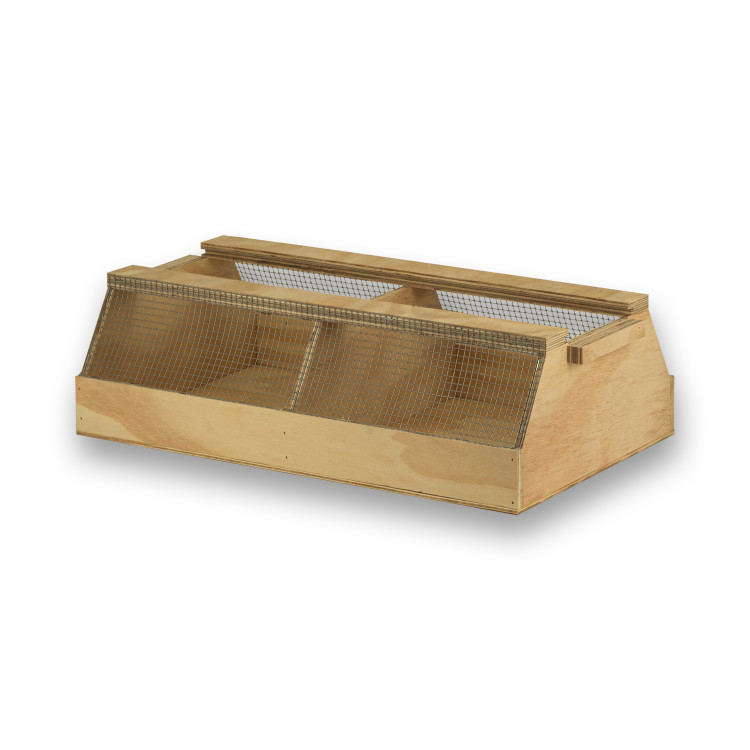 Transportín de madera Export con 2 departamentos para pájaros pequeños